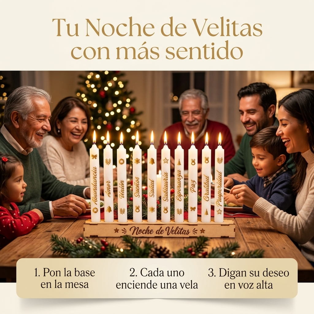 Kit velitas con portavelas x 10 unidades